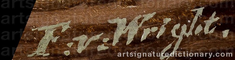 Signature by Ferdinand Von WRIGHT