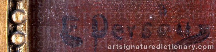 Authentic signature by Edvard PERSÉUS on artwork