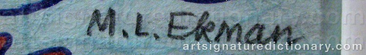 Signature by Marie-Louise EKMAN