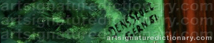 Authentic signature by Jens Knud STOLT on  artwork