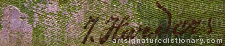 Authentic signature by Johannes HARDERS on Painting/Watercolour artwork