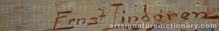 Signature by Ernst LINDGREN