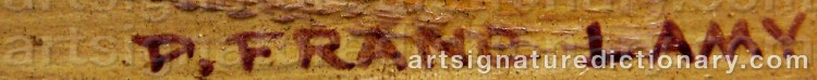 Authentic signature by Pierre Franc LAMY on  artwork