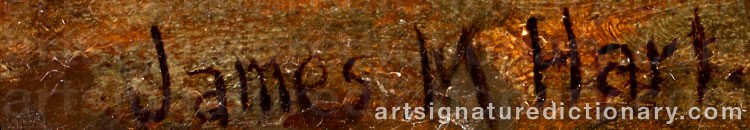 Authentic signature by James Mcdougal HART on Painting/Watercolour artwork