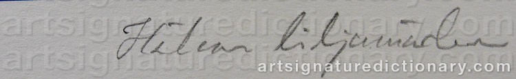 Authentic signature by Håkan LILJEMÄRKER on  artwork