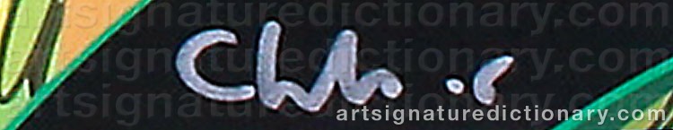 Authentic signature by Chiho AOSHIMA on  artwork