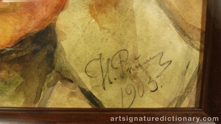 Close-up details showing Ilya Efimovich REPIN signature forgery characteristics