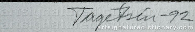 Signature by Tage ÅSÉN