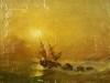 Close-up details showing Ivan Konstantinovich AIVAZOVSKY signature forgery characteristics