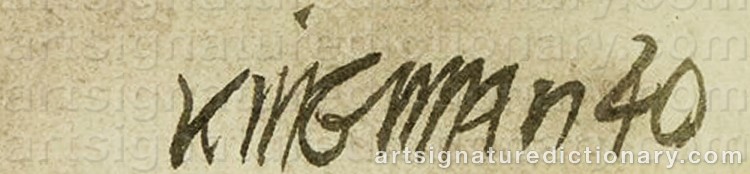 Authentic signature by Dong Moy Chu KINGMAN on Painting/Watercolour artwork