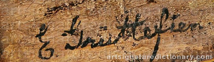 Authentic signature by Elisabeth GRÜTTEFIEN-KIEKEBUSCH on Painting/Watercolour artwork