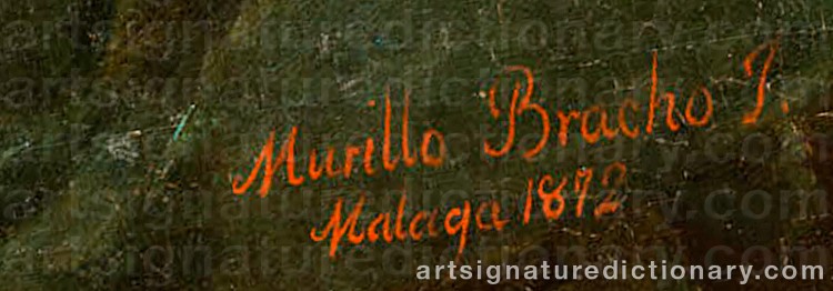 Authentic signature by José María MURILLO BRACHO on Painting/Watercolour artwork