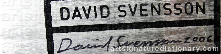 Authentic signature by David SVENSSON on artwork