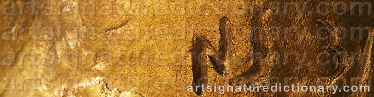 Authentic signature by Nanna ULLMAN JOHANSEN on  artwork