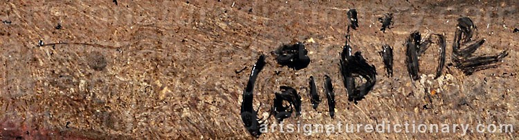 Authentic signature by Othon COUBINE on artwork