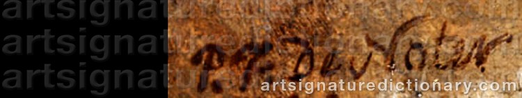 Authentic signature by Pieter Frans De, The Younger NOTER on  artwork