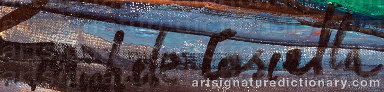 Authentic signature by Michele CASCELLA on Painting/Watercolour artwork