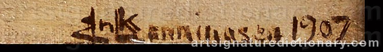 Signature by Erik HENNINGSEN