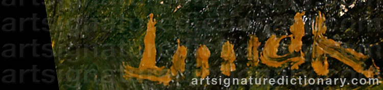Authentic signature by Karl Bertil LUNDH on Painting/Watercolour artwork