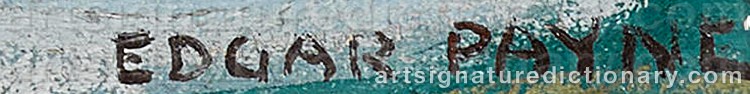 Authentic signature by Edgar Alwin PAYNE on Painting/Watercolour artwork