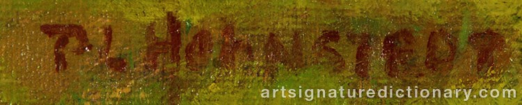 Authentic signature by Peter Lanz HOHNSTEDT on  artwork