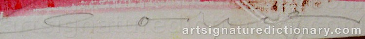 Authentic signature by Doina ENOS on artwork