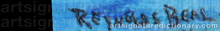 Authentic signature by Reynolds BEAL on  artwork