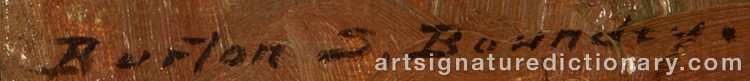 Authentic signature by Burton Shepard BOUNDEY on  artwork
