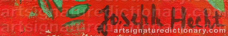 Authentic signature by Joseph HECHT on artwork
