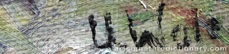 Authentic signature by Ulla WALE on  artwork