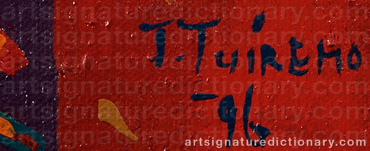 Authentic signature by Terttu TUIREMO on  artwork