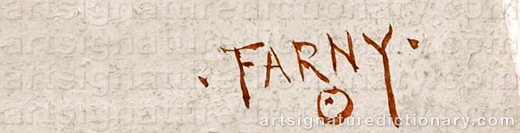 Authentic signature by Henry François FARNY on Painting/Watercolour artwork