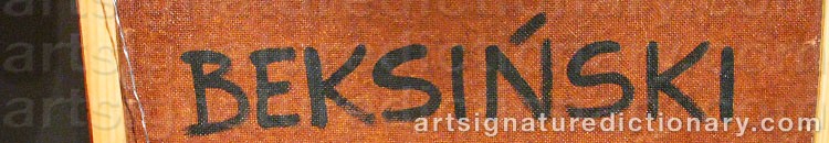 Signature by Zdzislaw BEKSINSKI