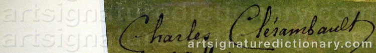Authentic signature by Charles CLERAMBAULT on  artwork