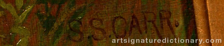 Authentic signature by Samuel Simpson CARR on artwork