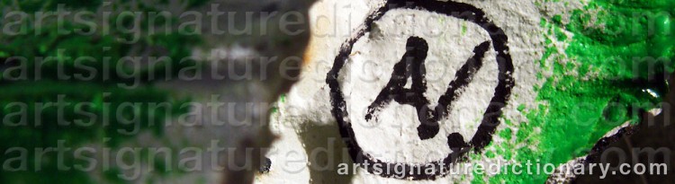 Authentic signature by Antti VUORI on  artwork