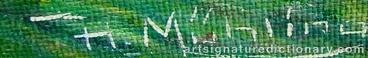 Authentic signature by H. MÜHLING on  artwork