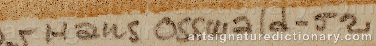 Signature by Hans OSSWALD