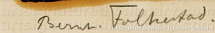 Signature by Bernhard FOLKESTAD