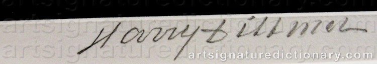 Authentic signature by Harry DITTMER on Drawing/Graphic/Print artwork