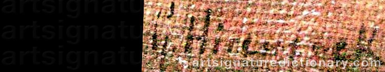 Authentic signature by George HITCHCOCK on  artwork