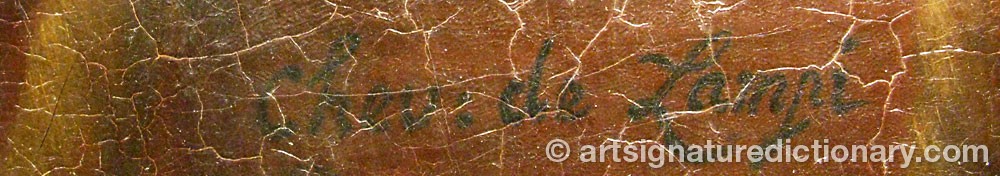 Authentic signature by Giovanni Battista I ‘Johann Baptist I Von Lampi’ LAMPI on  artwork