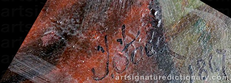 Authentic signature by James FAED on Painting/Watercolour artwork