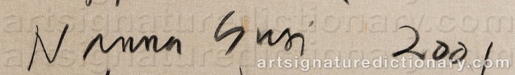 Authentic signature by Nanna SUSI on Painting/Watercolour artwork