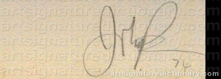 Authentic signature by John PEARSON on Drawing/Graphic/Print artwork