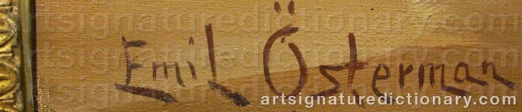 Signature by Emil ÖSTERMAN