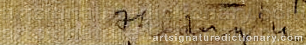 Authentic signature by Abidin ELDEROGLU on artwork
