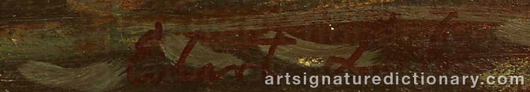 Authentic signature by Eilert LOHE on  artwork