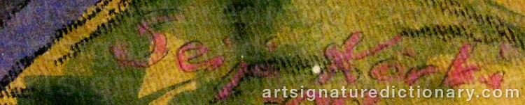 Authentic signature by Seija HENRIKSON on  artwork