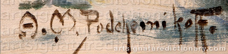 Authentic signature by Alexis Matthew PODCHERNIKOFF on Painting/Watercolour artwork